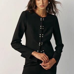 Commense Black Buttoned Blazer